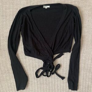 OZMA Dance Wrap Top - Black XS